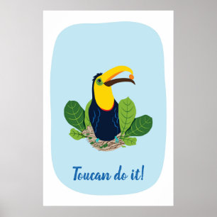 Toucan macht es, tropisches Poster zu zitieren