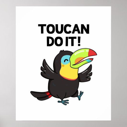 Toucan macht es witzig ermutigend Vogelpun Poster (Vorne)