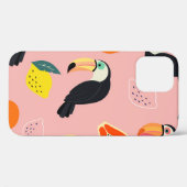 Toucan mit Abstrakten tropischen Früchten Case-Mate iPhone Hülle (Rückseite (Horizontal))