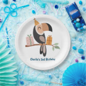 Toucan mit Party Hüten und Geschenken Pappteller (Party)