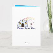 Toucan mit Weihnachtsmannmütze Happy Holidays! Feiertagskarte (Rückseite)