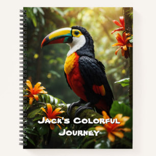 Toucan-Notebook individuell anpassbar: Ein tropisc Notizblock