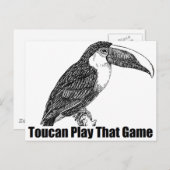 Toucan Play dieses Spiel Postkarte (Vorne/Hinten)