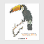 Toucan Portrait Animal Tropical Bird Design Aufkleber (Blatt)