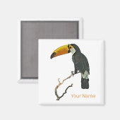 Toucan Portrait Animal Tropical Bird Design Magnet (Vorderseite/Rückseite)