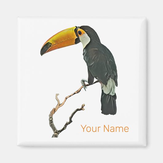 Toucan Portrait Animal Tropical Bird Design Magnet (Vorne)