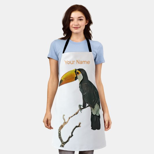 Toucan Portrait Animal Tropical Bird Design Schürze (Getragen)