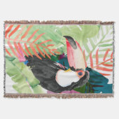 Toucan Portrait mit tropischen Blätter Decke (Vorderseite)