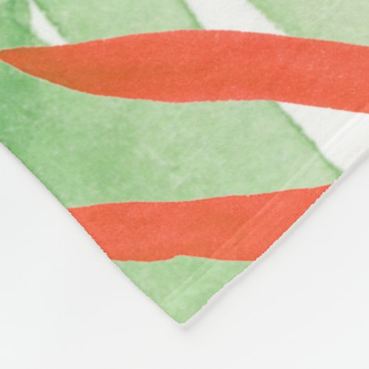 Toucan Portrait mit tropischen Blätter Fleecedecke (Ecke)