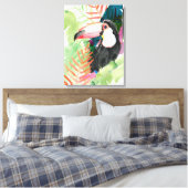 Toucan Portrait mit tropischen Blätter Leinwanddruck (Insitu (Schlafzimmer))