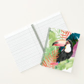 Toucan Portrait mit tropischen Blätter Notizblock (Innenseite)