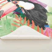 Toucan Portrait mit tropischen Blätter Sherpadecke (3/4)