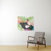 Toucan Portrait mit tropischen Blätter Wandteppich (Beispiel (Horizontal))