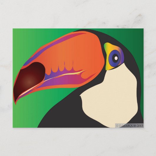 TOUCAN POSTCARD POSTKARTE (Vorderseite)