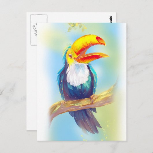 Toucan Postkarte (Vorne/Hinten)