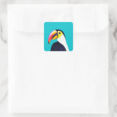 Toucan Quadratischer Aufkleber (Tasche)