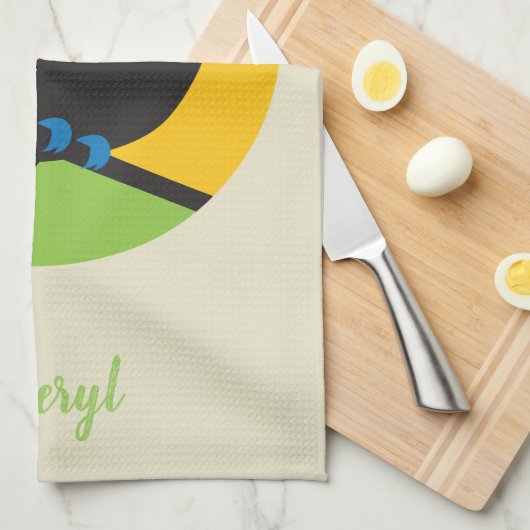 Toucan Rainforest Tropical Bird Art Geschirrtuch (Viertel Falte)