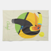 Toucan Rainforest Tropical Bird Art Geschirrtuch (Horizontal)