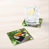 Toucan Rechteckiger Pappuntersetzer (Vor Ort)