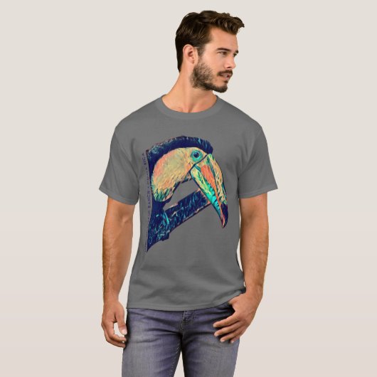 Toucan Rescue Ranch - Geometrischer Toucan T-Shirt (Vorne ganz)