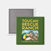 Toucan Rescue Ranch Square Magnet (Vorderseite/Rückseite)
