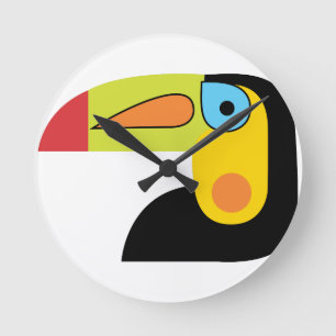 Toucan Runde Wanduhr