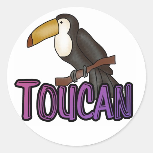 TOUCAN RUNDER AUFKLEBER (Vorderseite)