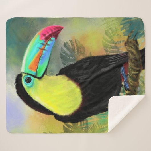 Toucan Sherpa Blanket Sherpadecke (Vorderseite (Horizontal))