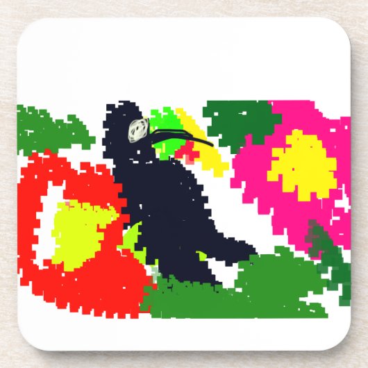 Toucan Summer Getränkeuntersetzer (Vorderseite)