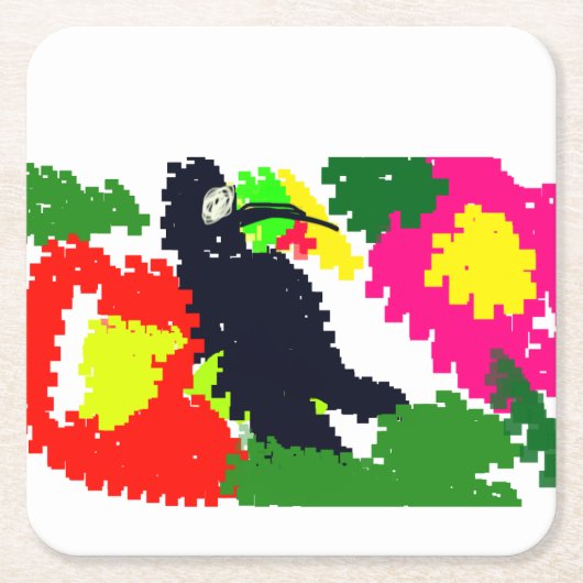 Toucan Summer Rechteckiger Pappuntersetzer (Vorderseite)