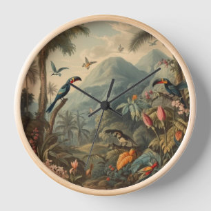 Toucan-Tal & Highland Botanischer Vintage Wissensc Uhr