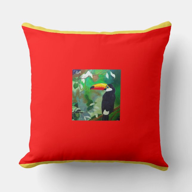 Toucan Throw Pillow Kissen (Vorderseite)