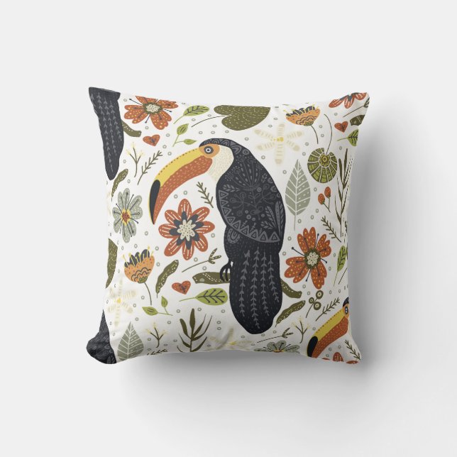 Toucan Throw Pillow Kissen (Vorderseite)