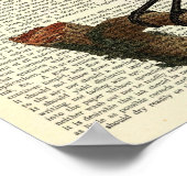 Toucan Tragen eines Hutes, Trilby, Vintage Illustr Poster (Ecke)