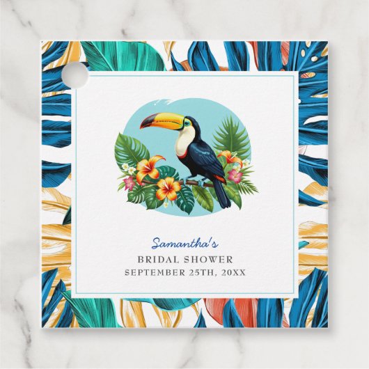 Toucan Tropenwald Summers Brautparty Geschenkanhänger (Vorderseite)