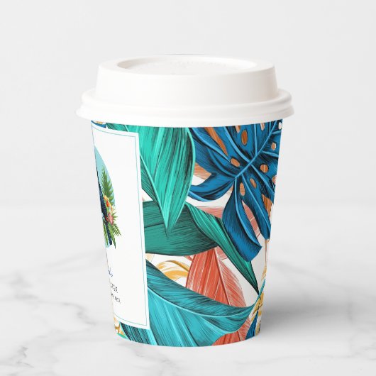 Toucan Tropenwald Summers Brautparty Pappbecher (Links)