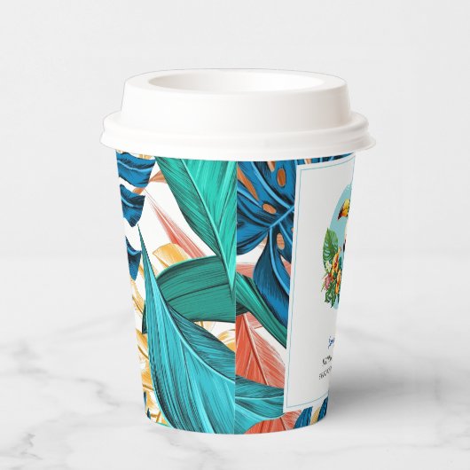 Toucan Tropenwald Summers Brautparty Pappbecher (Rechts)