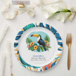 Toucan Tropenwald Summers Brautparty Pappteller