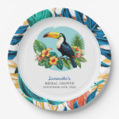 Toucan Tropenwald Summers Brautparty Pappteller (Vorderseite)