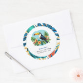 Toucan Tropenwald Summers Brautparty Runder Aufkleber (Umschlag)