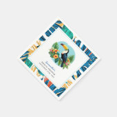 Toucan Tropenwald Summers Brautparty Serviette (Ecke)