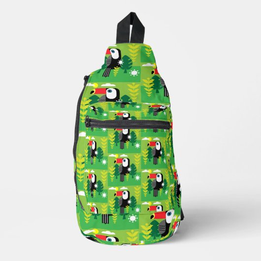 Toucan Tropical Bird Crossbody Bag (Vorderseite)