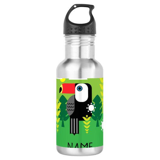 Toucan Tropical Bird Edelstahlflasche (Vorderseite)
