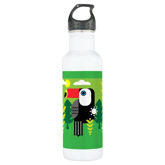 Toucan Tropical Bird Edelstahlflasche (Vorderseite)