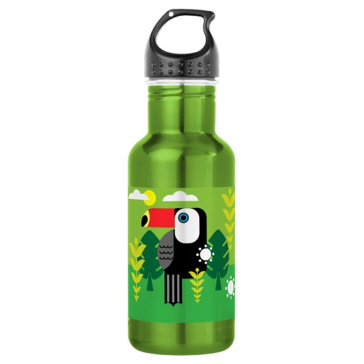 Toucan Tropical Bird Edelstahlflasche (Vorderseite)