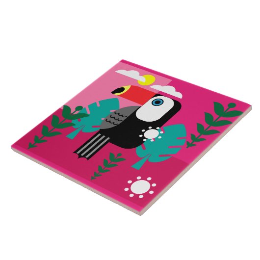 Toucan Tropical Bird Fliese (Seite)