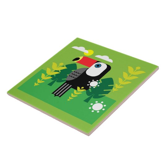 Toucan Tropical Bird Fliese (Seite)