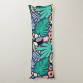Toucan Tropical Bird Floral Kissen (Rückseite (Vertikal))