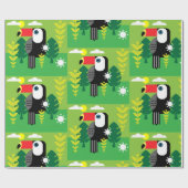 Toucan Tropical Bird Geschenkpapier (Flach)