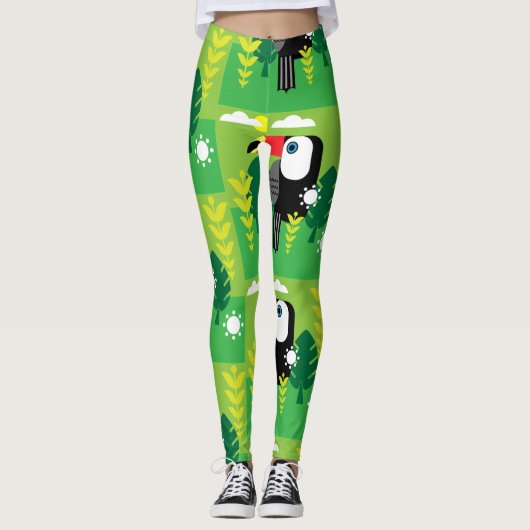 Toucan Tropical Bird Leggings (Vorderseite)